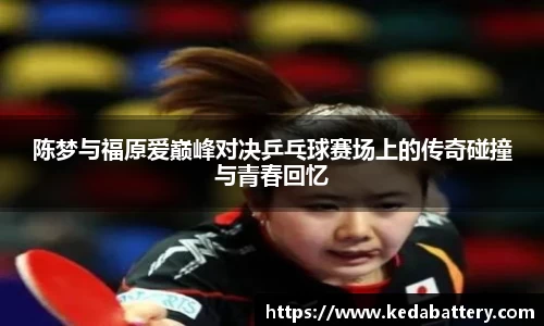 陈梦与福原爱巅峰对决乒乓球赛场上的传奇碰撞与青春回忆